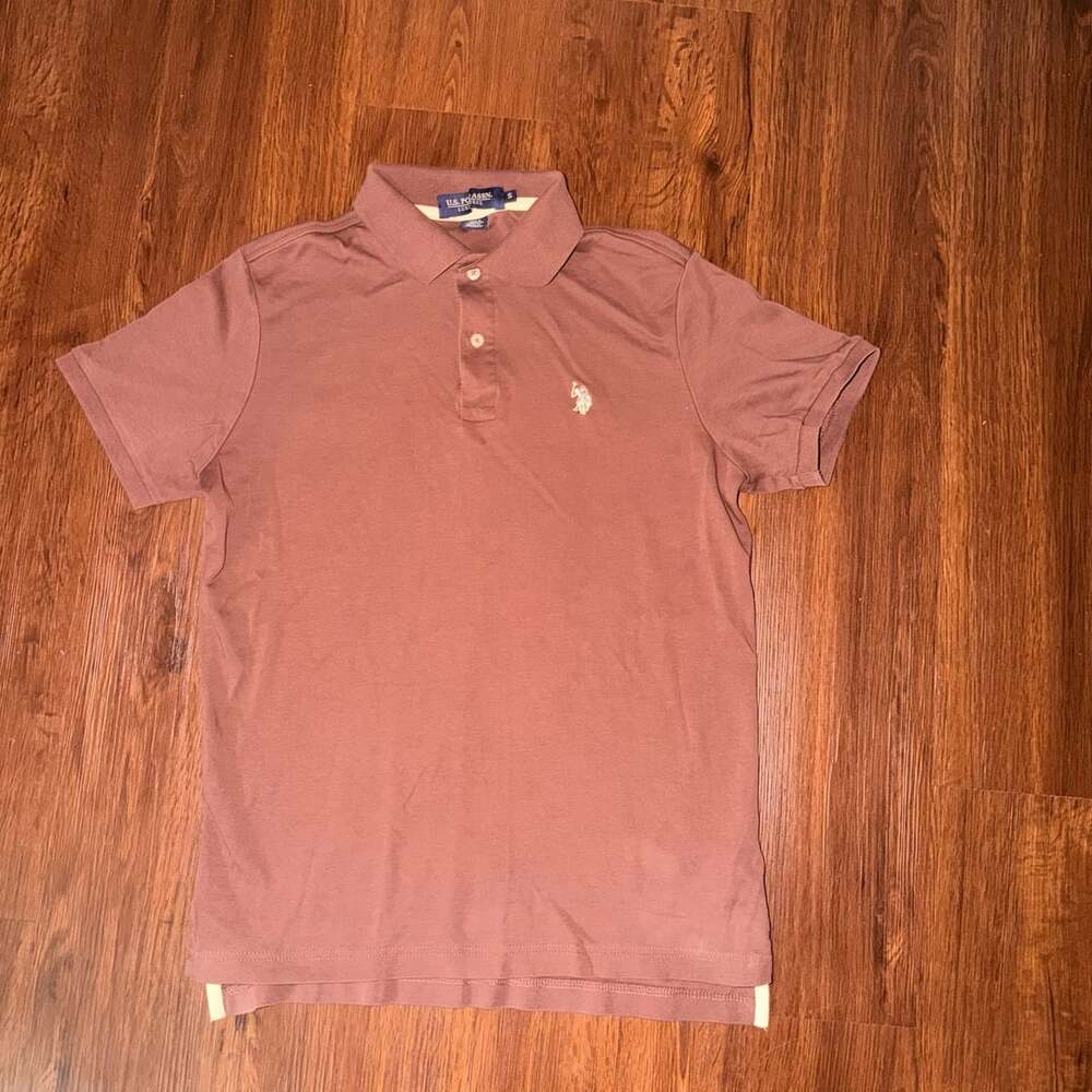 U.S. Polo Assn. Luxufeel Brown Short Sleeve Polo Shirt